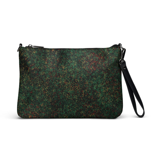 Forest Green Speckle Crossbody | Vegan Leather | Removeable Straps