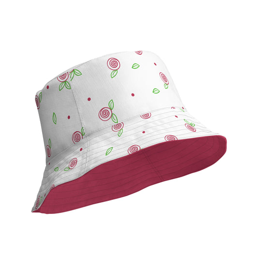 Rosebud Print Reversible Bucket Hat | S/M or L/XL