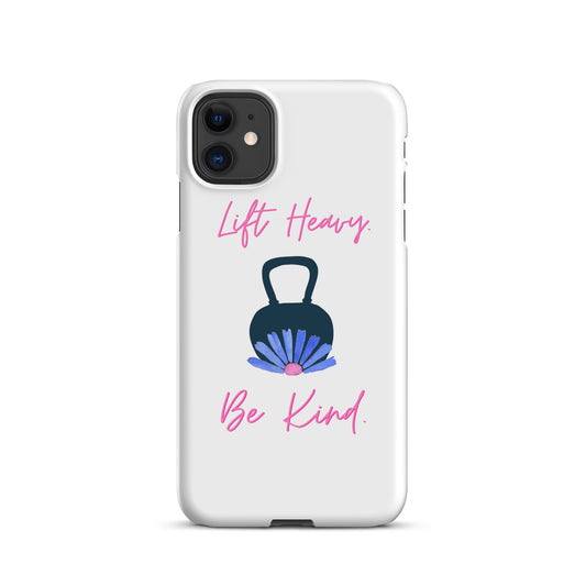 Lift Heavy Be Kind iPhone Case | Kettlebell Graphic | Sizes for iPhone 11-15