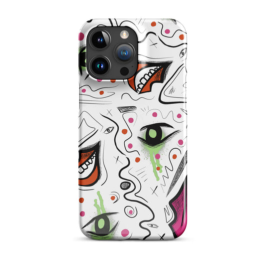 Eyes and Lips Graphic Art iPhone Case | Sizes for iPhone 11-15
